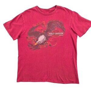 Harley-Davidson Mens Eagle Graphic T-Shirt Red Kanes‎ Kelowna BC Canada Large